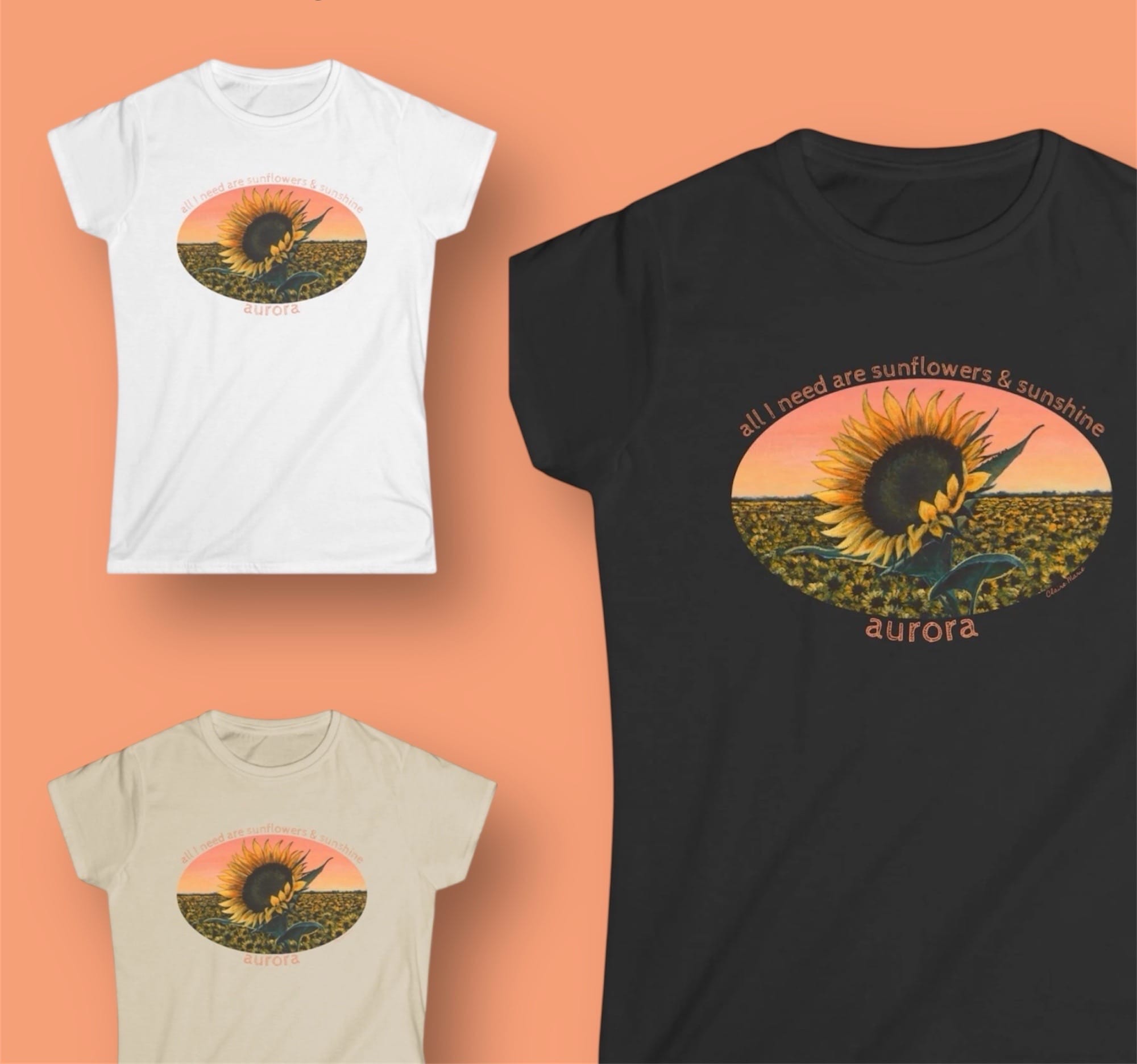 Sunflowers, sunshine & a new tee ☀️